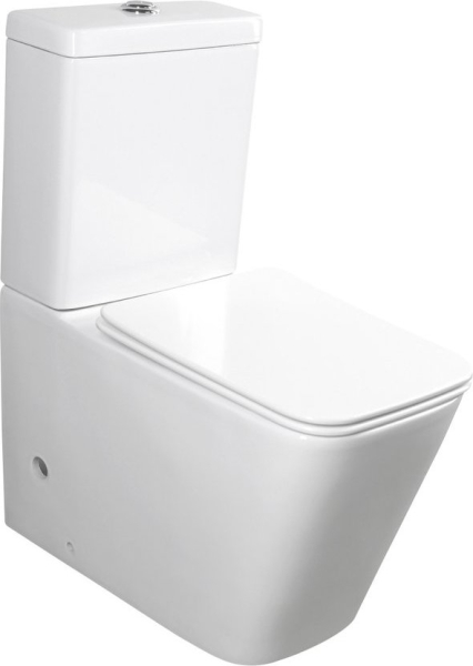 Sapho PORTO WC kombi, Rimless, spodní/zadní odpad, bílá PC102WR
