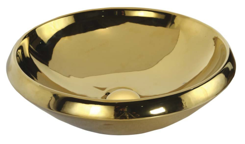 CREAVIT MINIMAL umyvadlo na desku kulaté, průměr 45cm, zlatá MN045-AK00