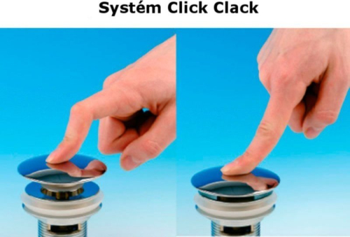 Silfra Náhradní zátka Click Clack, 72 mm, chrom WR00251