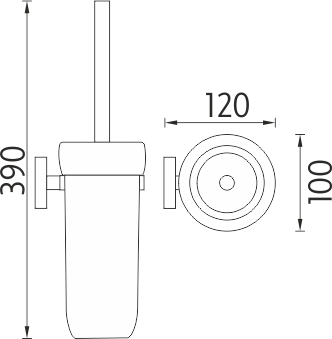 Nimco UNIX Toaletní WC kartáč, keramický UN 13094K-26