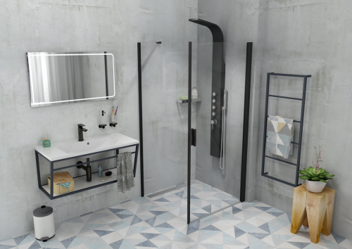 Sapho SKA konzole s policí 900x400x460mm, černá mat SKA103