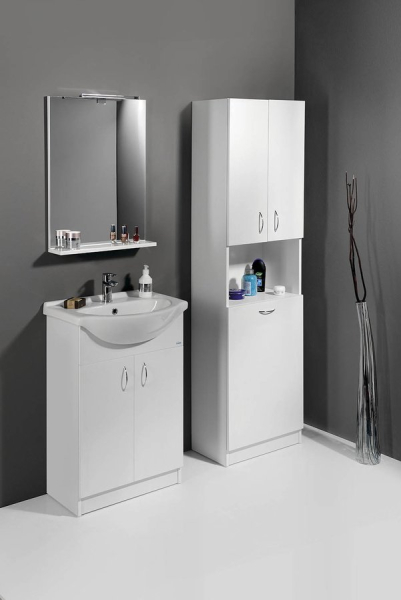 Aqualine SIMPLEX ECO 55 umyvadlová skříňka včetně umyvadla 53x83, 5x30, 7cm SIME550