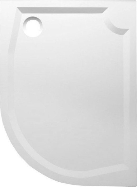 Gelco RIVA sprchová vanička z litého mramoru, čtvrtkruh 100x80cm, levá GR10080L