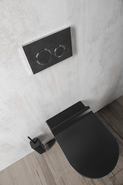 GSI PURA závěsná WC mísa, Swirlflush, 36x55cm, černá dual-mat 881526