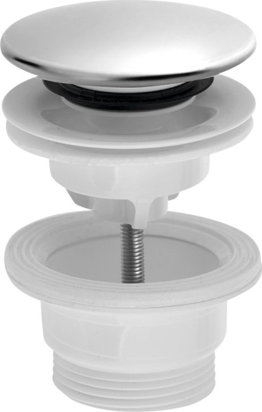 Bruckner Umyvadlová výpust 5/4“, click-clack, velká zátka, 4-45mm, ABS/nerez 151.308.1