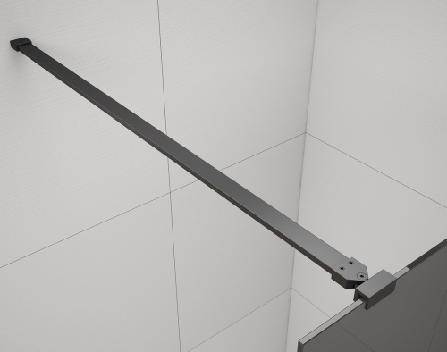 Polysan ESCA BLACK MATT jednodílná sprchová zástěna do prostoru, sklo Flute, 1100 mm ES1311-06