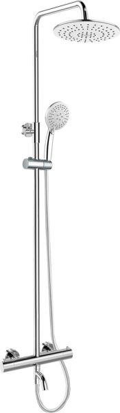 Mereo Termostatická vanová baterie talířovou kulatou sprchou, bílá CB60101TSH
