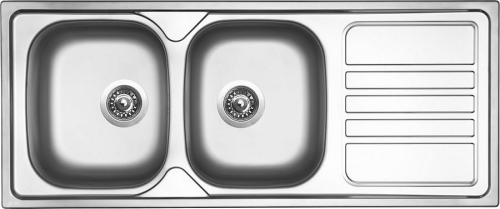 Nerezový dřez Sinks OKIO 1200 DUO V 0,6mm leštěný RDOKL12050026V