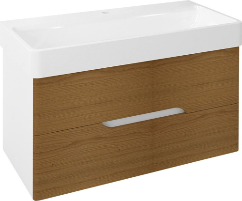 Sapho MEDIENA umyvadlová skříňka 96x51x48, 5cm, bílá mat/dub natural MD102