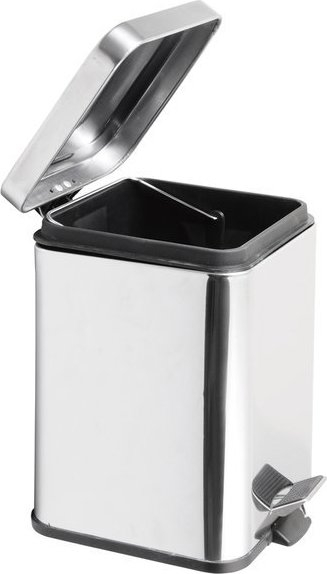 Aqualine SIMPLE LINE odpadkový koš hranatý 3l, nerez lesk GAQ003
