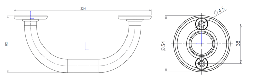 Aqualine WHITE LINE madlo k vaně 20cm výška pouze 8cm, bílá 8005
