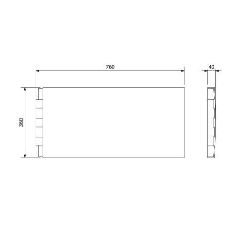 Polysan DEEP PLAIN boční panel 75x36cm 89746
