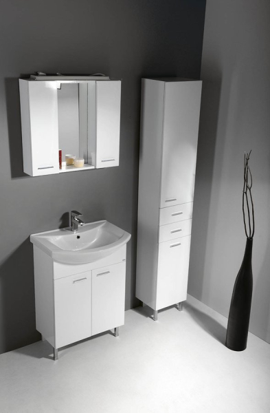 Aqualine ZOJA/KERAMIA FRESH skříňka vysoká s košem 35x184x29cm, bílá 51230