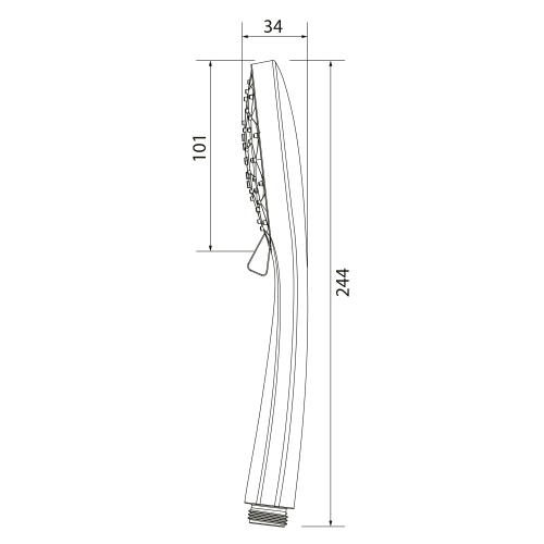 Sapho Ruční masážní sprcha, 4 režimy sprchování, silikon trysky, průměr 101mm, ABS/černá mat 1204-02B