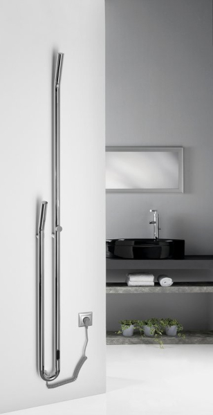 Sapho DUOPASSO elektrický sušák ručníků s časovačem 122x1700mm, 45 W, chrom ER730