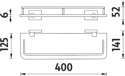 Nimco KEIRA Police s ohrádkou, 40 cm KE 22091AX-40-26
