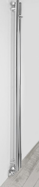 Sapho PILON otopné těleso 122x1800mm, se dvěma háčky pro ručník, chrom IZ123T