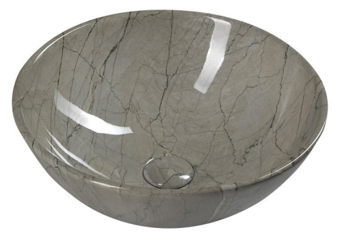 Sapho DALMA keramické umyvadlo na desku, Ø 42 cm, grigio MM113