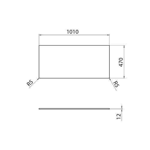 Sapho Deska Rockstone 101x1, 2x47cm, bílá mat CRR101-0101