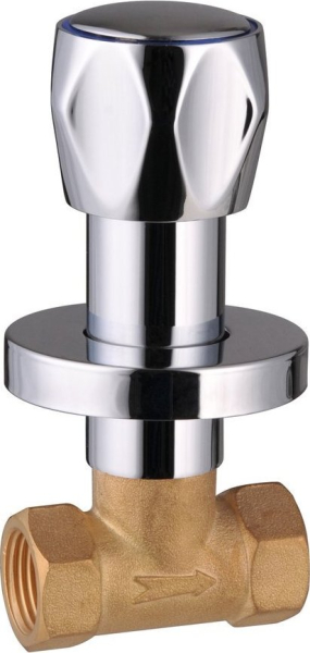 Aqualine Podomítkový uzavírací ventil 1/2", chrom VP621