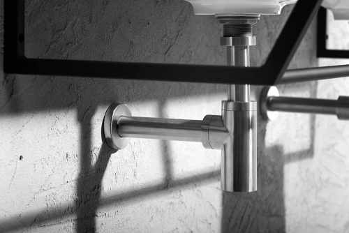 Sapho MINIMAL umyvadlový sifon 5/4", odpad 32 mm, nerez mat MI036