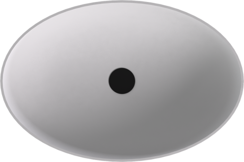 Polysan BANERA OVAL umyvadlo na desku, litý mramor, 60x40cm, bílá mat 14397MAT