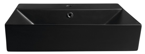 Isvea SISTEMA keramické umyvadlo 60x42cm, černá mat 10SF50060-2N