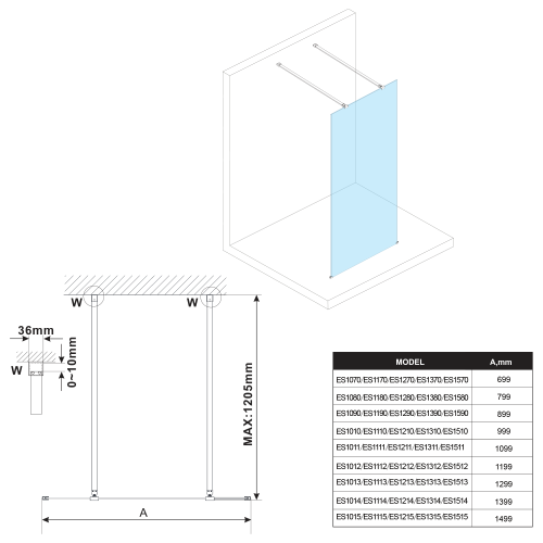 Polysan ESCA čiré sklo 767x2100mm ES1080
