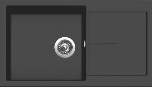 Granitový dřez Sinks INFINITY 860 Pureblack + Vitalia G14626