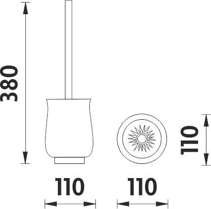 Nimco LADA Toaletní WC kartáč 1094LA-65
