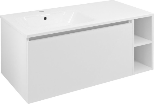 Sapho LOREA skříňka s umyvadlem 101x46x51, 5cm (80+20cm), levá, bílá mat LE080-3131-L-01