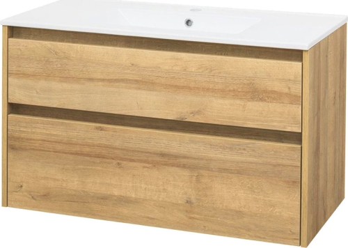 Mereo Opto, koupelnová skříňka s keramickým umyvadlem 101 cm, dub Riviera CN922