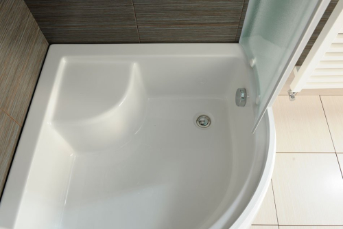 Aqualine Sprchová vanička akrylátová, čtvrtkruh 90x90x28cm, včetně nožiček, R550 C93