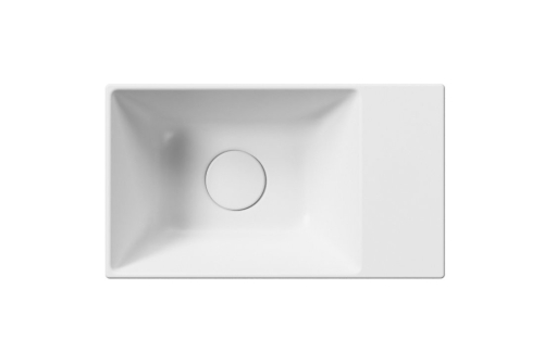 GSI KUBE X keramické umývátko 40x23cm, bez otvoru, pravé/levé, bílá mat 9484009