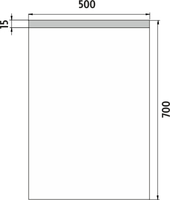 Nimco OBDELNÍKOVÁ - OSTRÉ ROHY LED zrcadlo 500x700 ZP 8001
