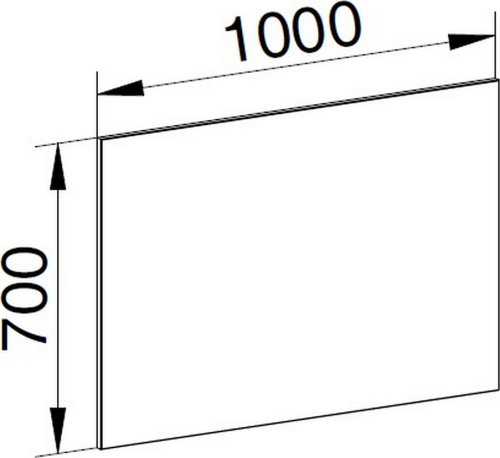 Mereo Zrcadlo 1000x700x20 mm CN694