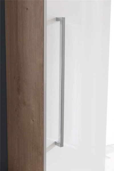 Mereo Bino, koupelnová skříňka vysoká, dvojitá 163 cm, bíla/dub CN679