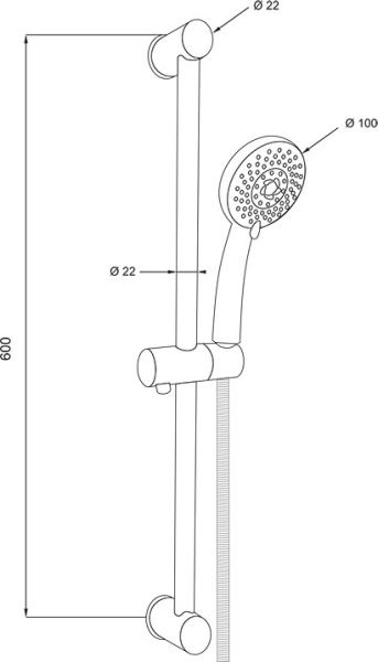 Mereo Sprchová souprava, pětipolohová sprcha,  nerez., dvouzámková sprchová hadice, 150 cm, anti twist CB900B