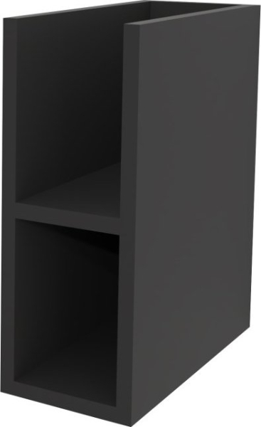 Mereo Aira, koupelnová skříňka 20 cm, spodní,  Multidecor, Černá Supermat CN797SCIPM